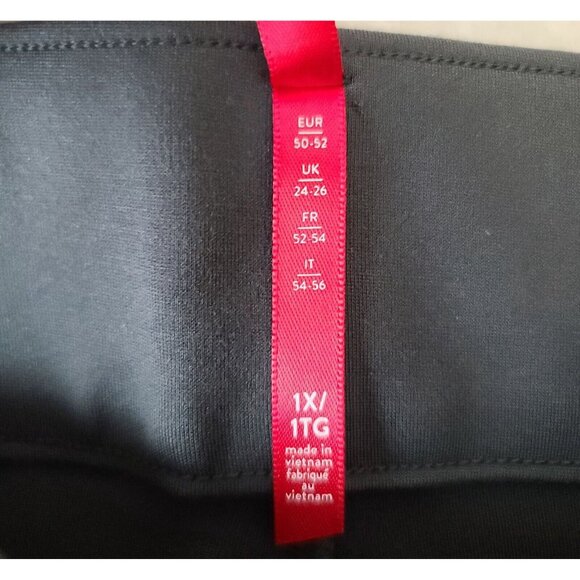 Spanx Ankle Ponte Leggings Sz 1X Pepper Gray Pullon Slimming Straight Leg NWT - Picture 10 of 12